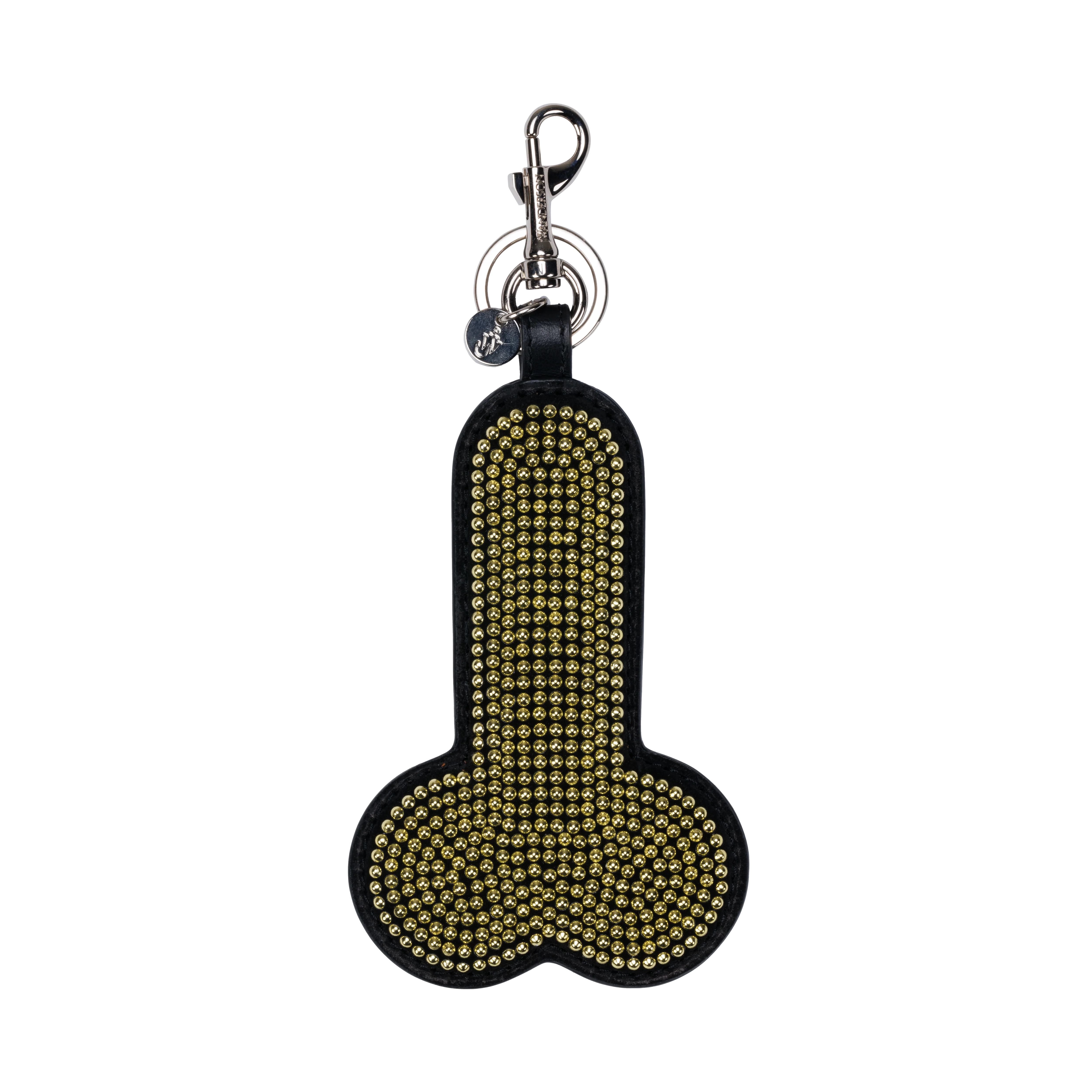 The Pleasing x JW Anderson Sparkly Leather Keyring in Yellow
