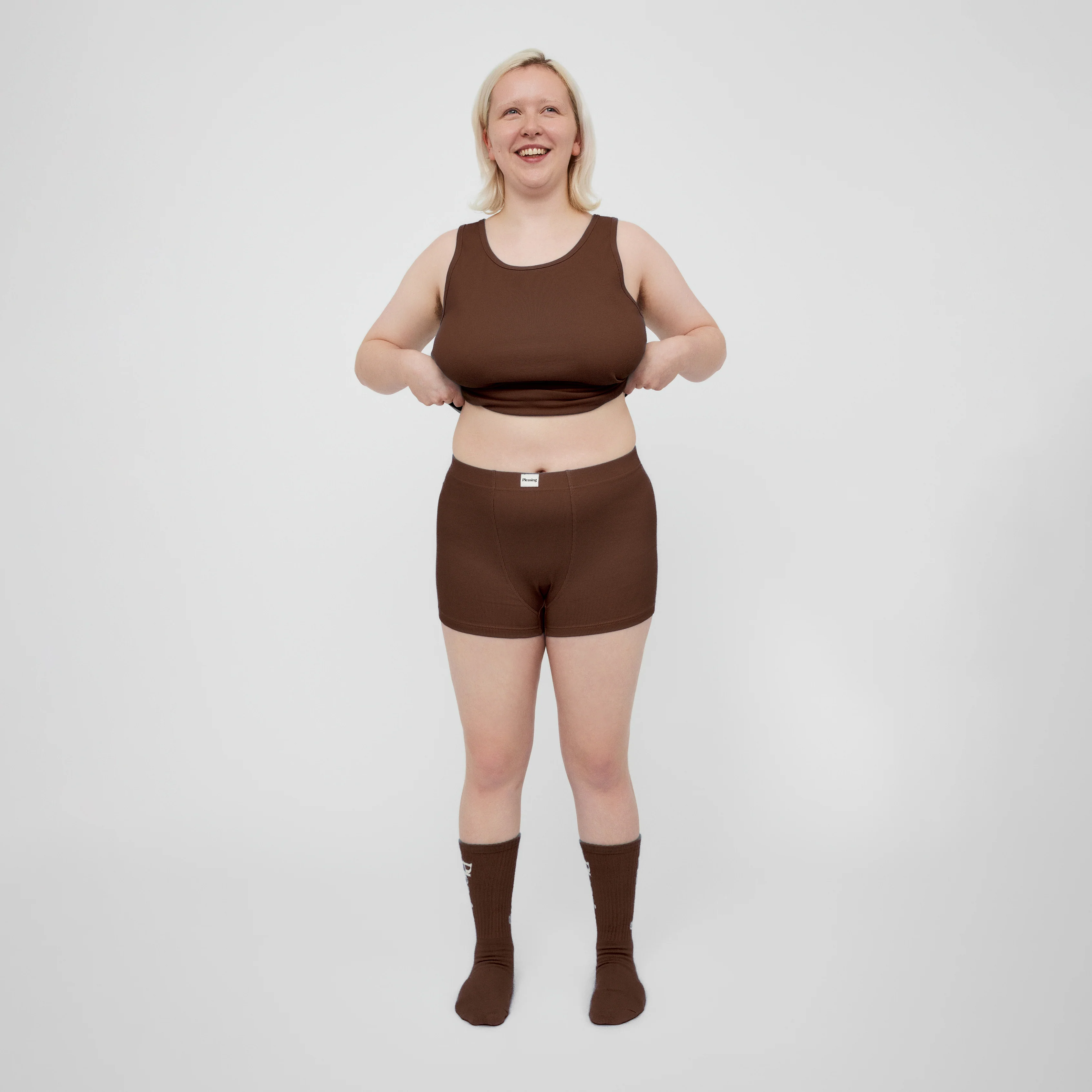 The Pleasing Ribbed Boxer Brief in Brown - Image 5