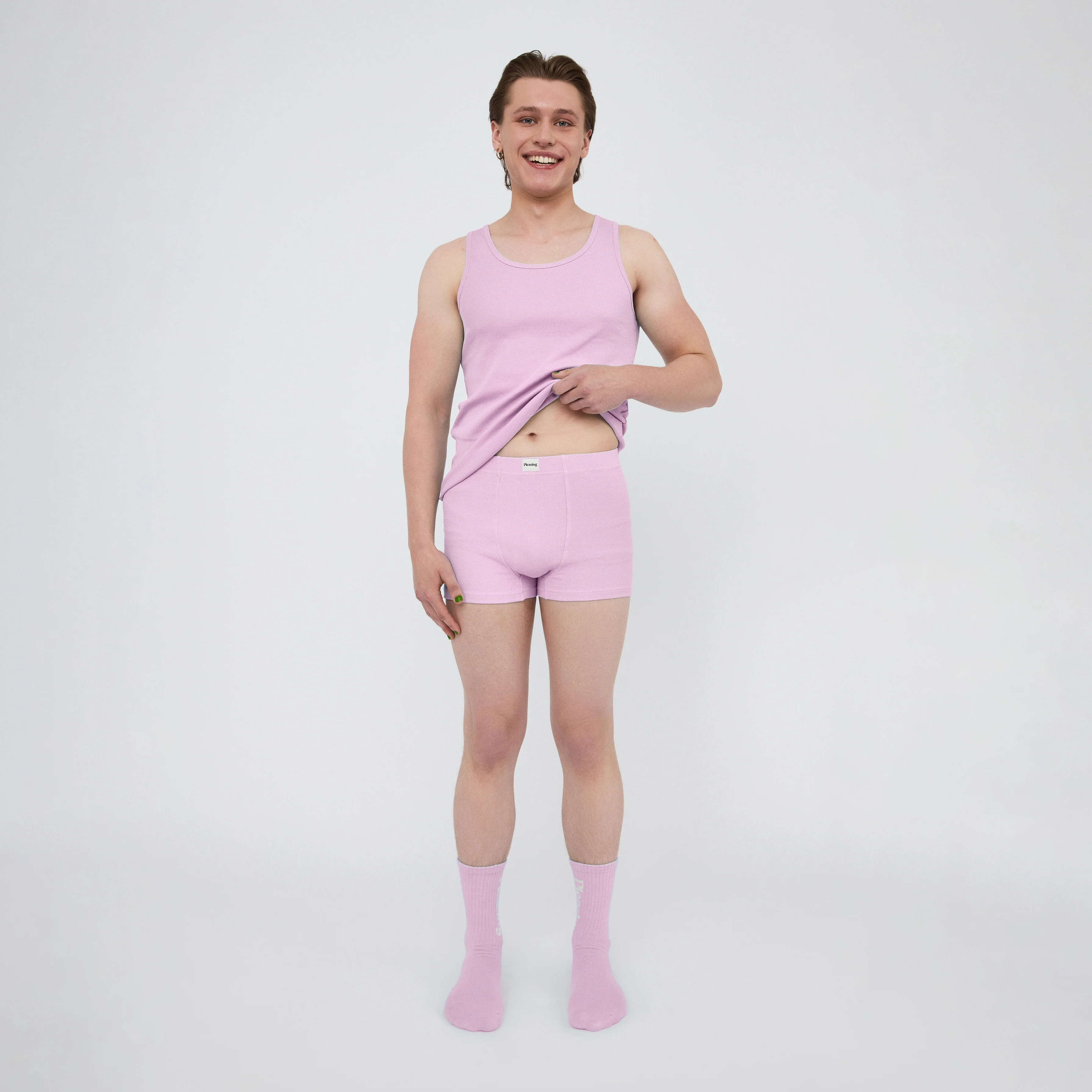 The Pleasing Ribbed Boxer Brief in Lavender - Image 29