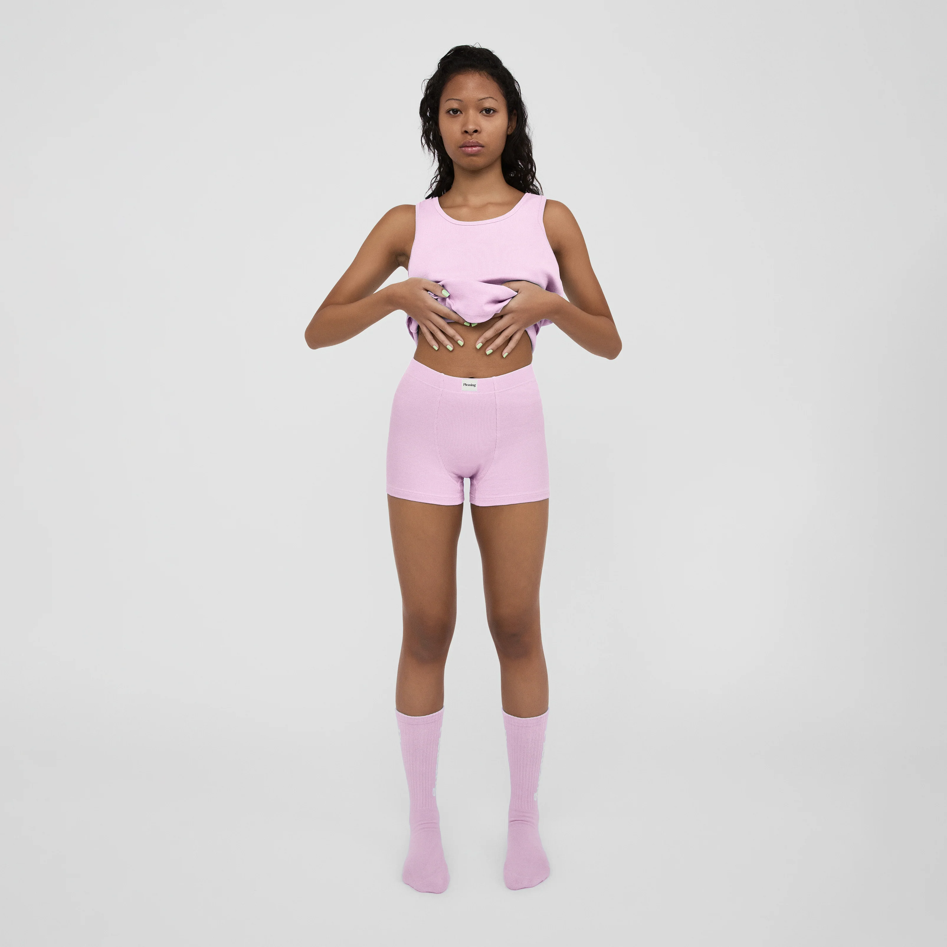 The Pleasing Ribbed Boxer Brief in Lavender - Image 4