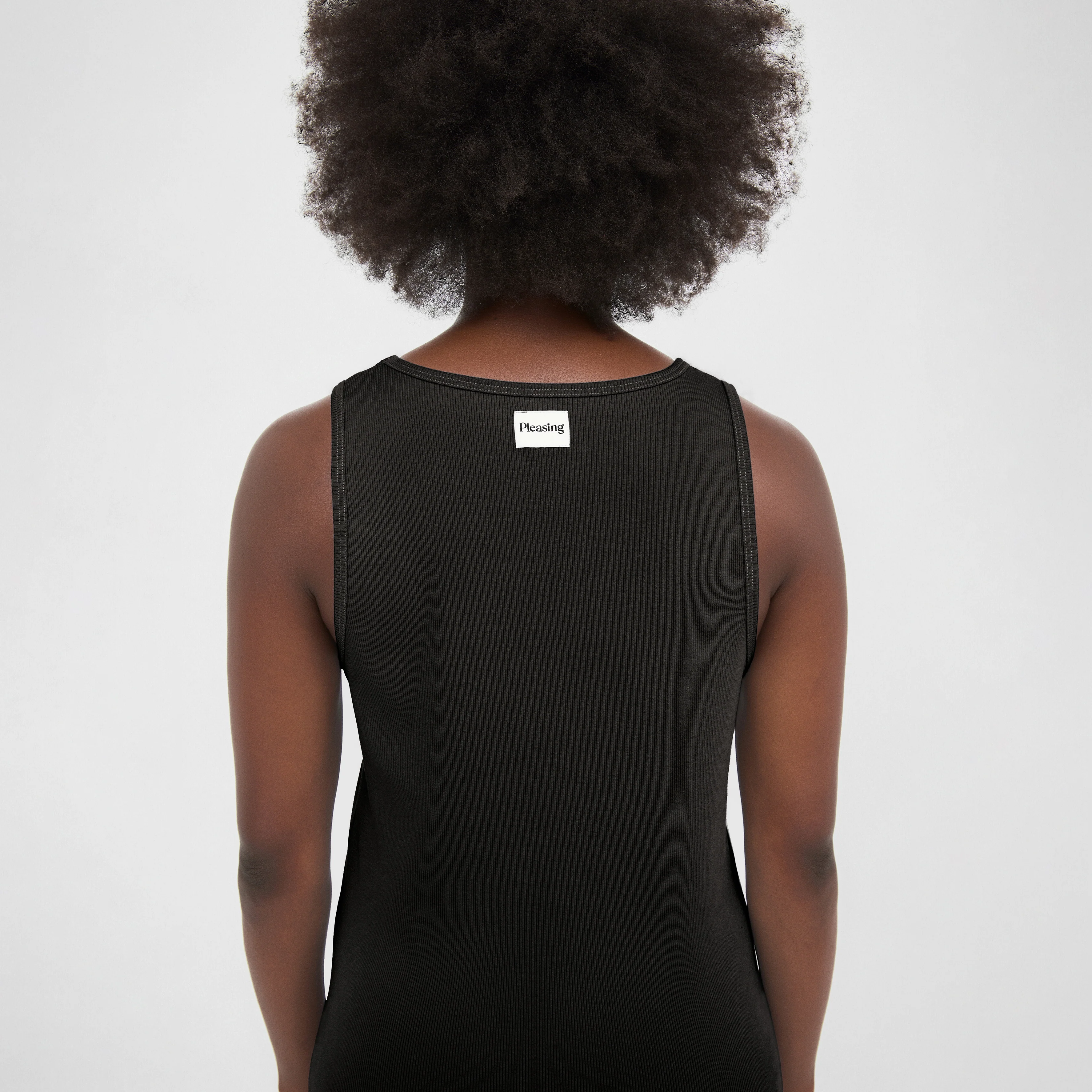The Pleasing Ribbed Tank in Black - Image 12