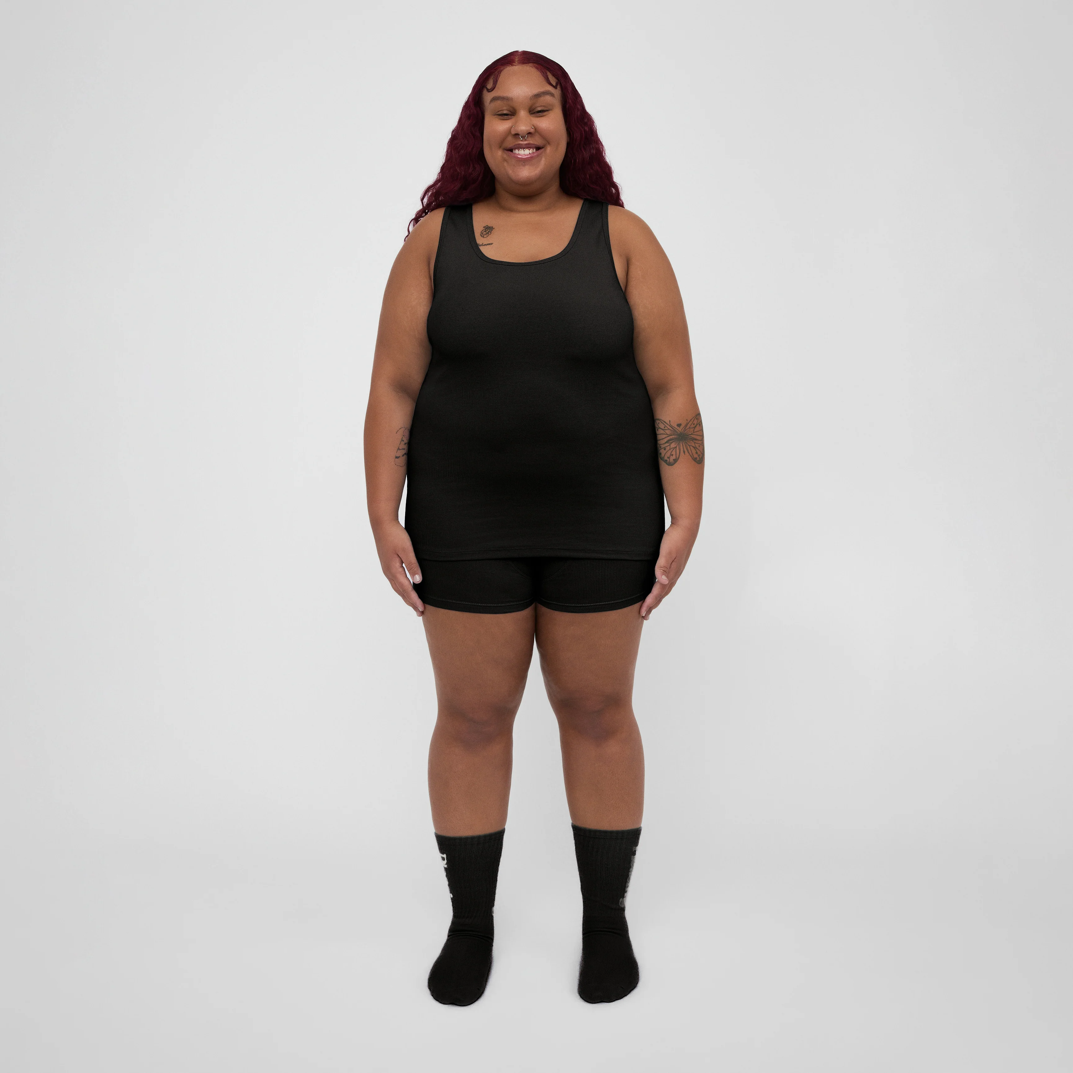 The Pleasing Ribbed Tank in Black - Image 16