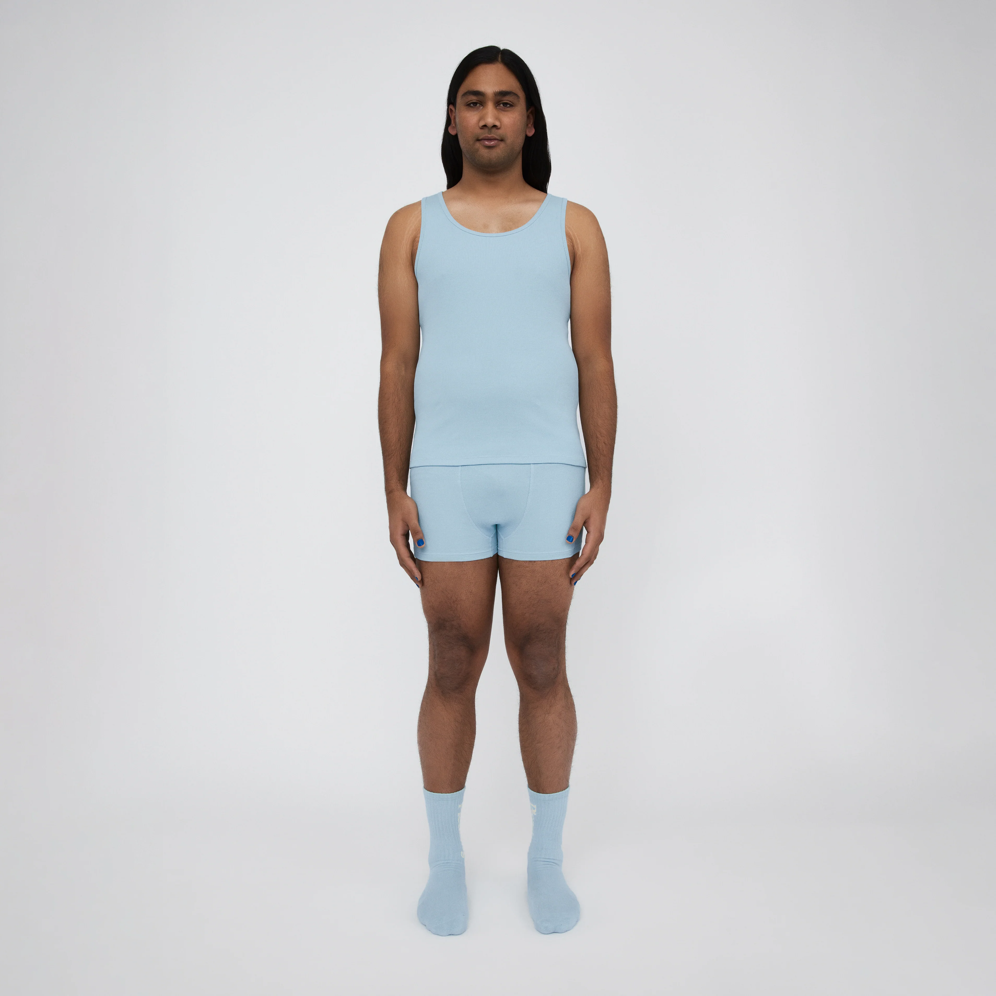 The Pleasing Ribbed Tank in Blue - Image 20