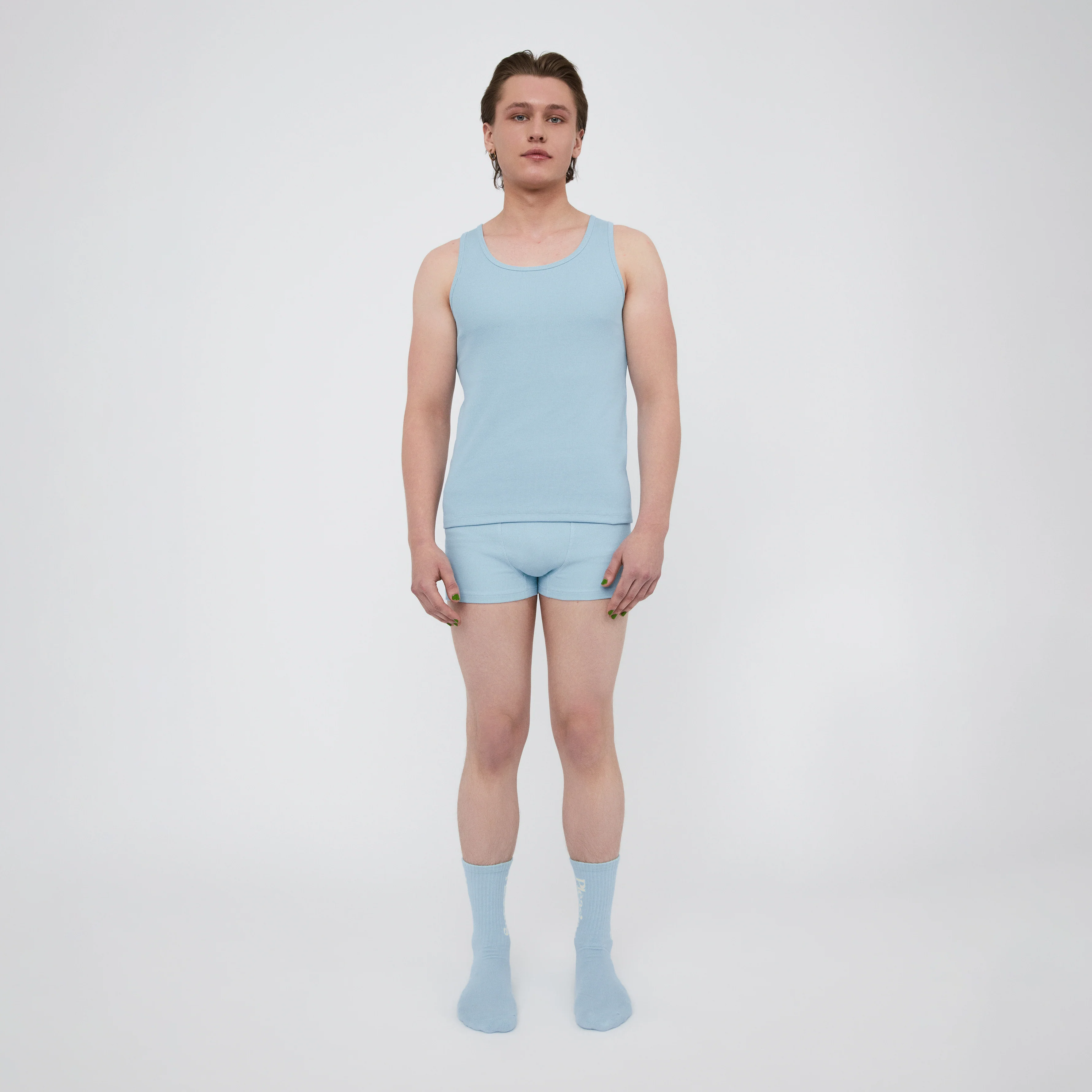 The Pleasing Ribbed Tank in Blue - Image 26