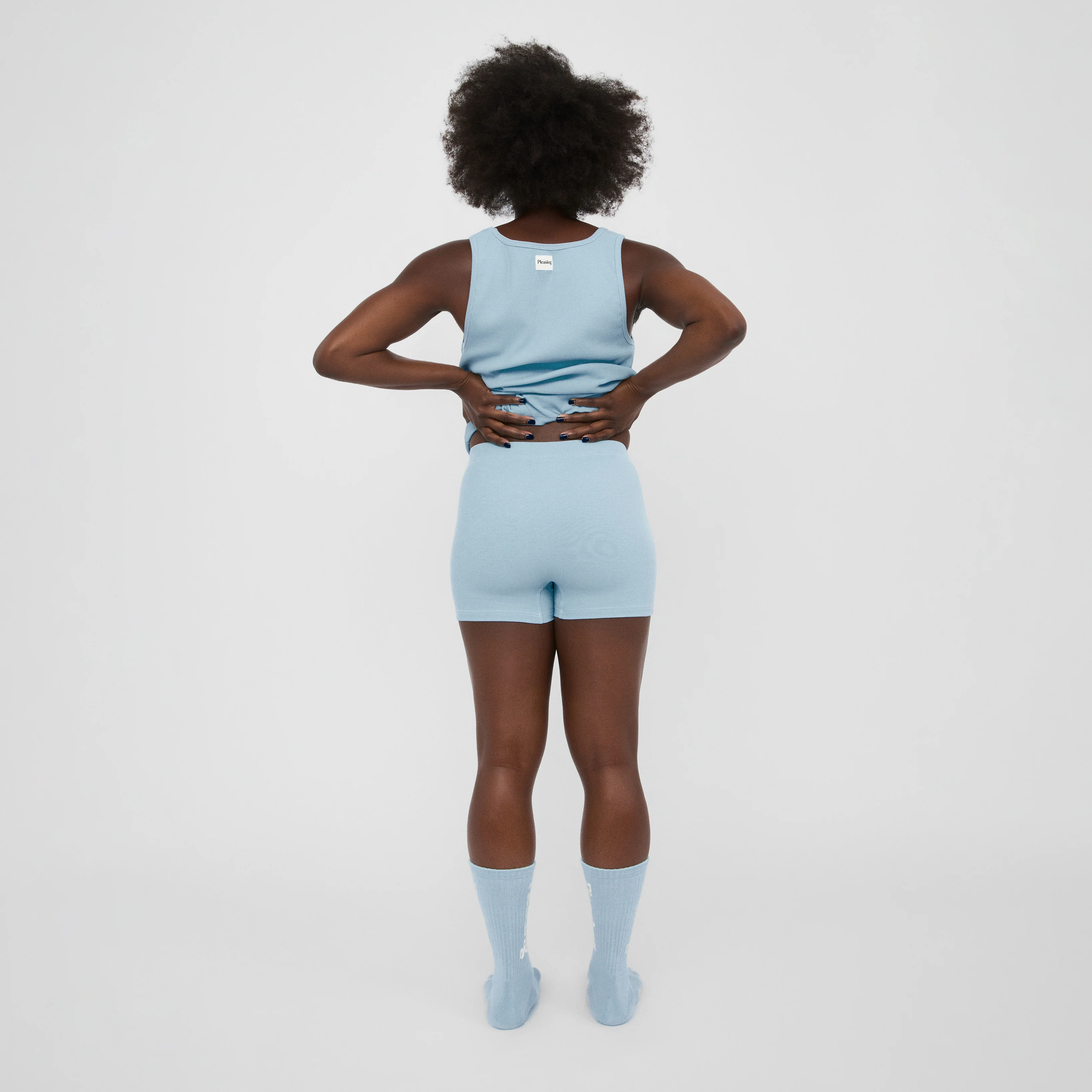 The Pleasing Ribbed Tank in Blue - Image 37