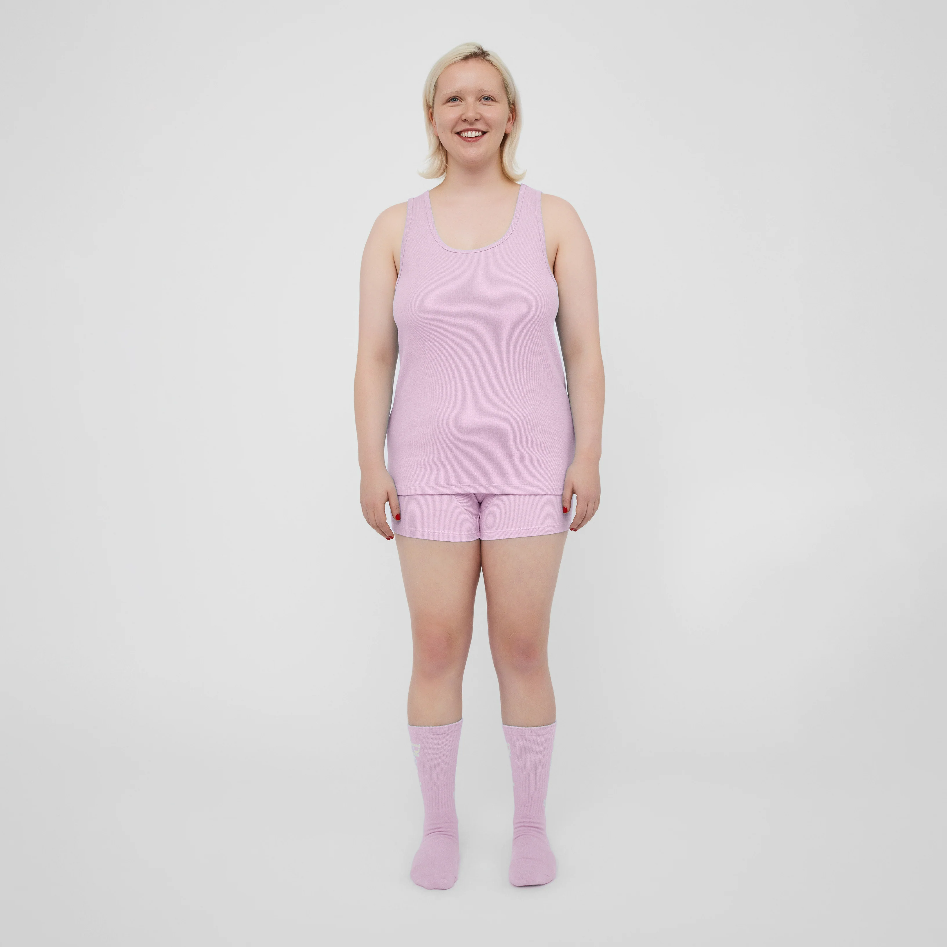 The Pleasing Ribbed Tank in Lavender - Image 24