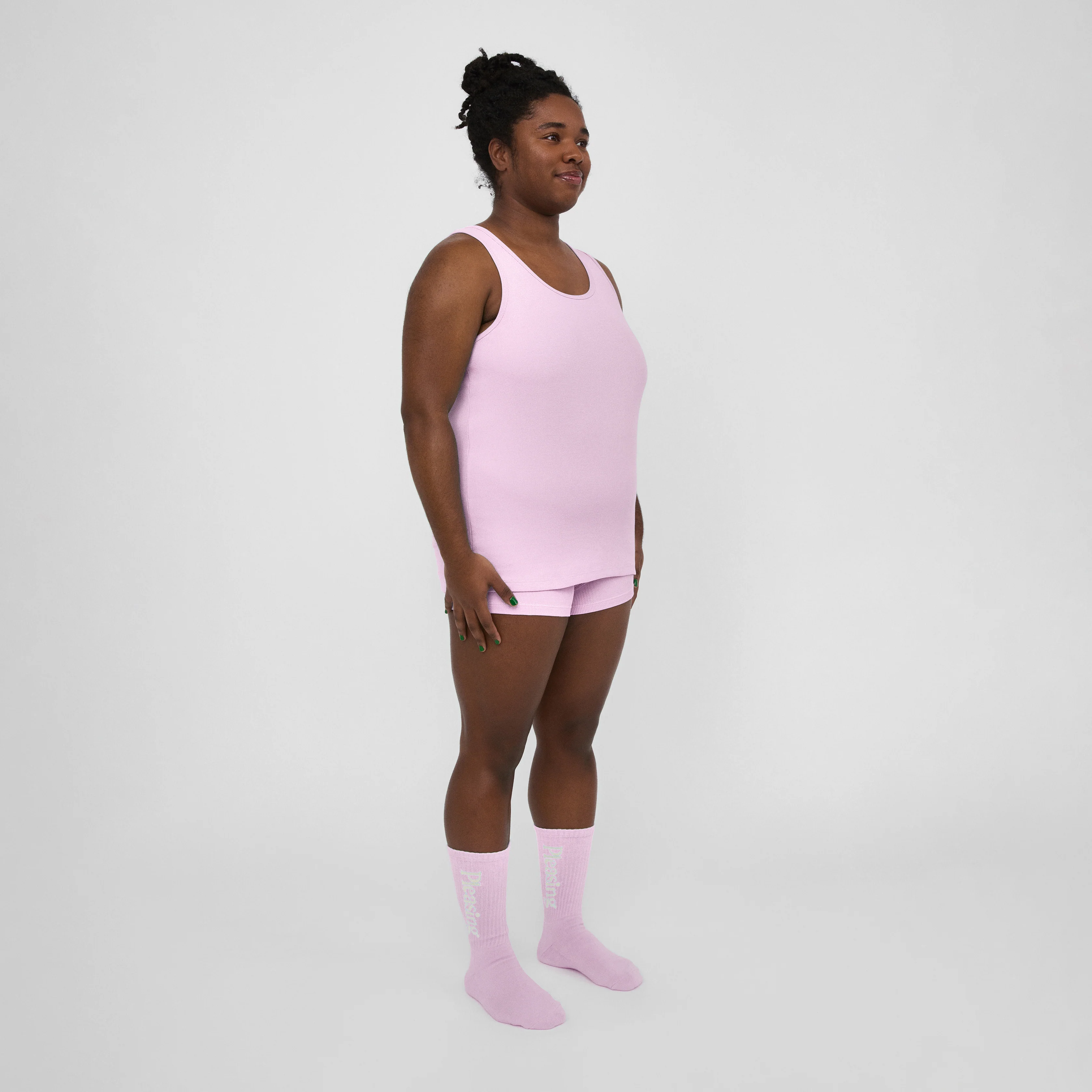 The Pleasing Ribbed Tank in Lavender - Image 34